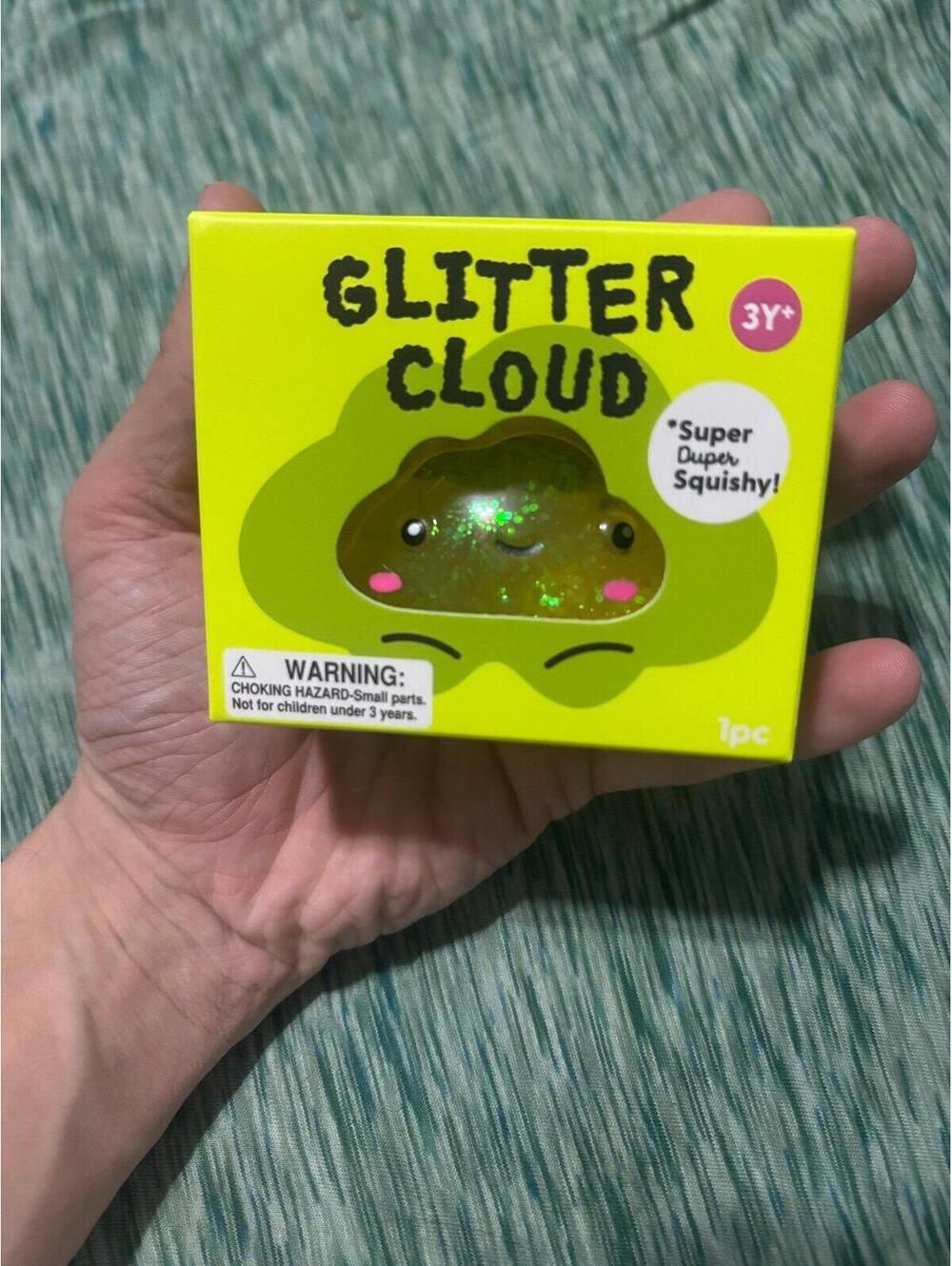 Squishy Fidget Sensory Toy Glitter Cloud J’ Adore Green